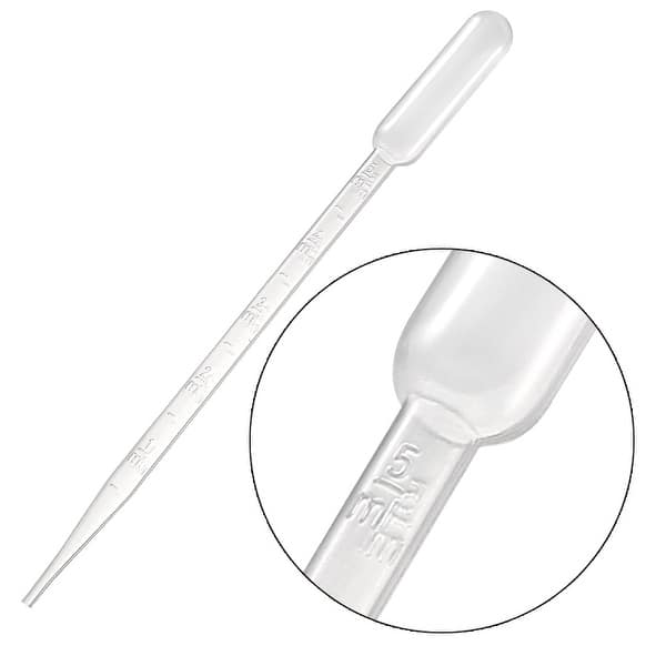 30 Pcs 5ml Disposable Pasteur Pipettes Liquid Drop Droppers Graduated