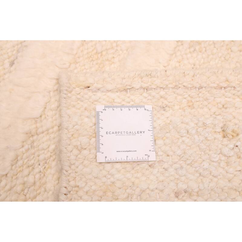 ECARPETGALLERY Hand-knotted Looma Cream Wool Rug - 8'0 x 9'9
