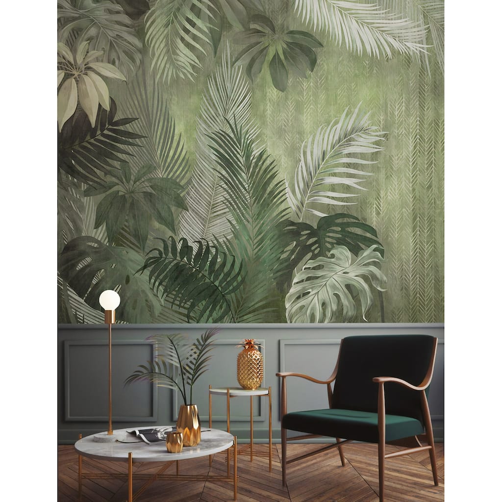 GK Wall Design Tropical Monochrome Exotic Leaves Wallpaper