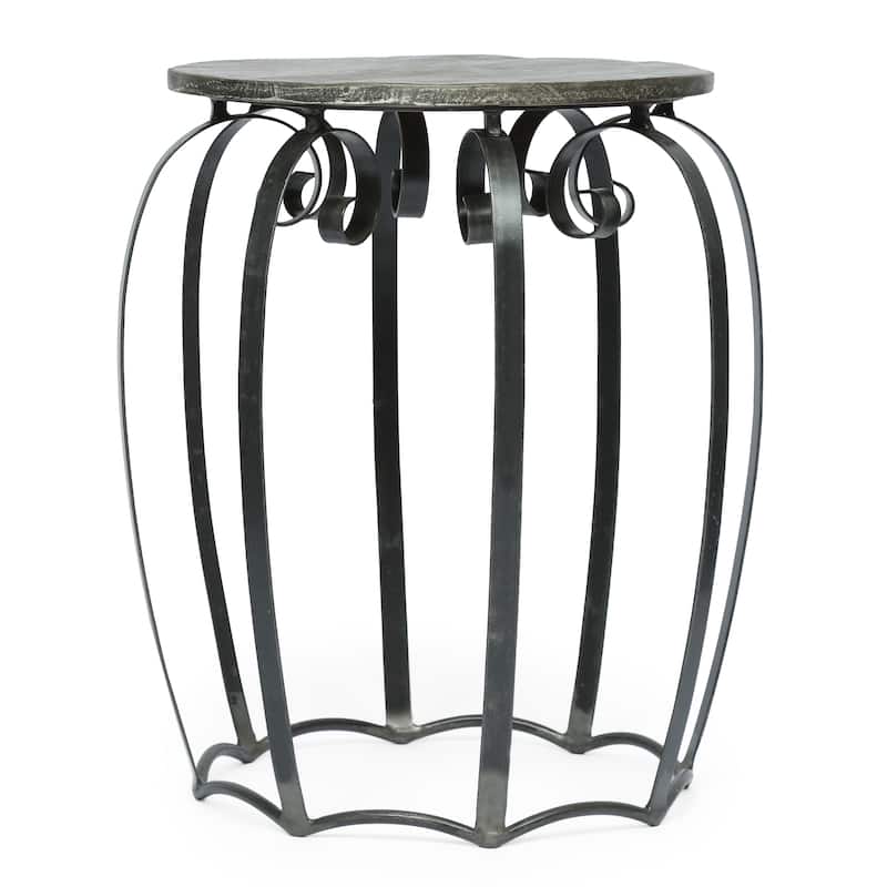 Wiers Modern Industrial Handcrafted Mango Wood Side Table by Christopher Knight Home - 21.75" L x 21.75" W x 25.00" H