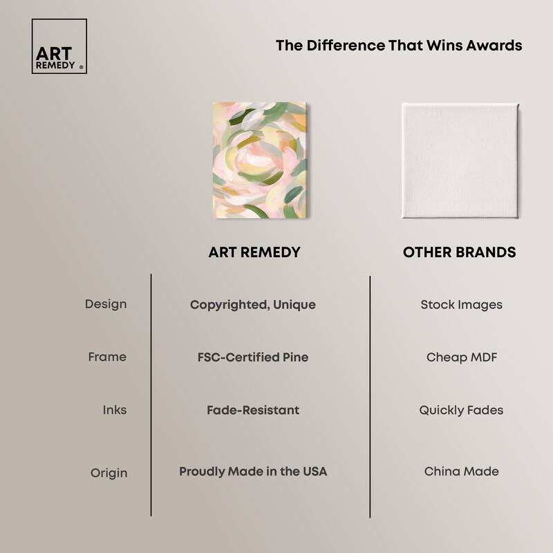 Brushstroke II Canvas by Art Remedy, Gallery Wrapped