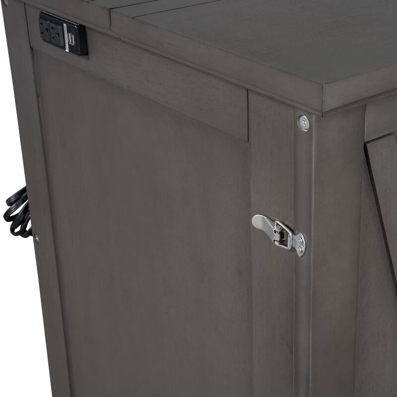 Queen Size Solid Pine Murphy Bed with Charging Station and Large Storage Drawer