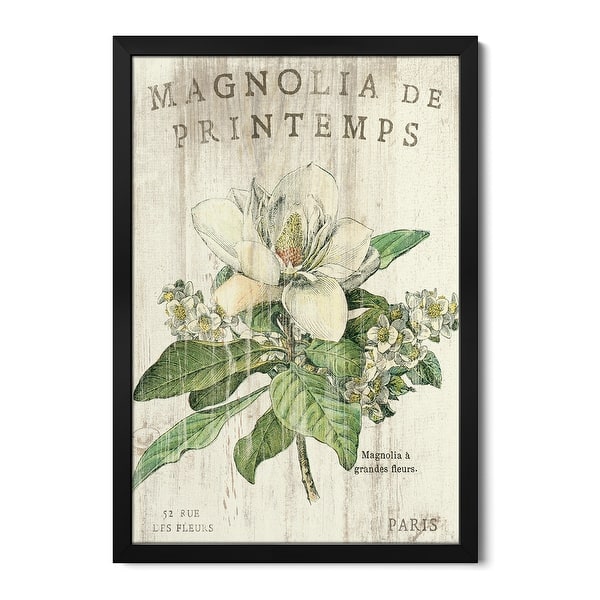 slide 2 of 3, Magnolia de Printemps Premium Framed Poster by Sue Schlabach Black - 16x24x1