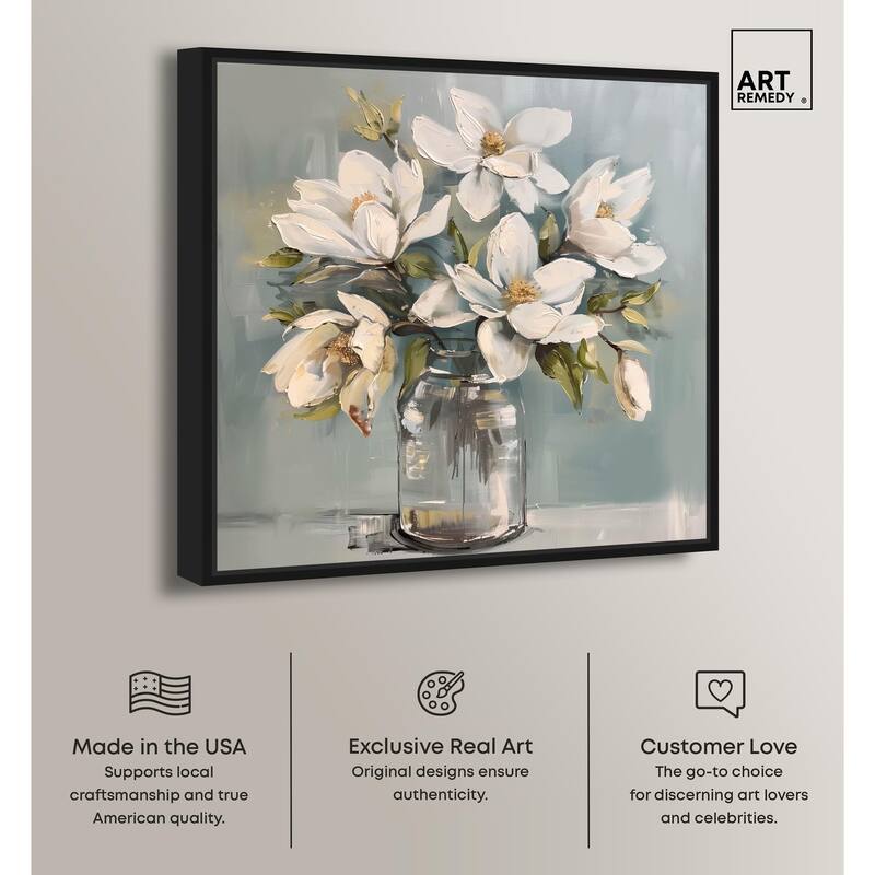 Prismatic Floral and Jar Canvas by Art Remedy