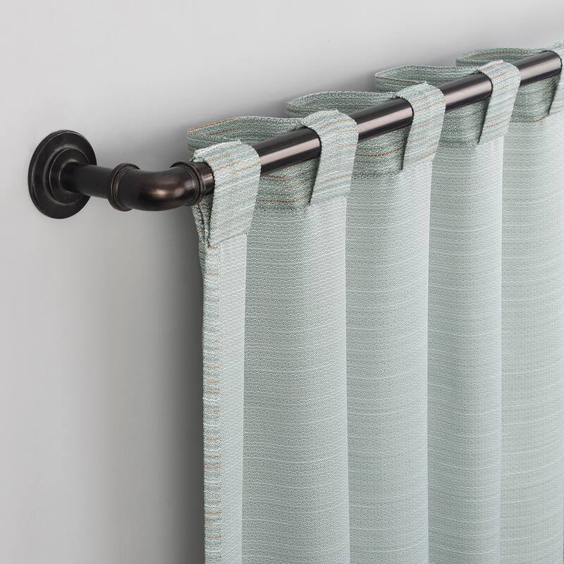 No. 918 Laurel Space Dyed Textured Semi-Sheer Back Tab 1-Piece Curtain Panel, Single Panel