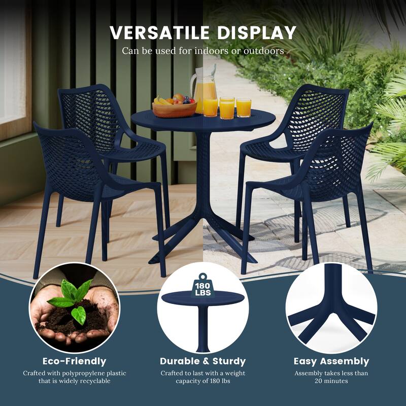 Frond and Form 31.5 Inch Outdoor Round Dining Table