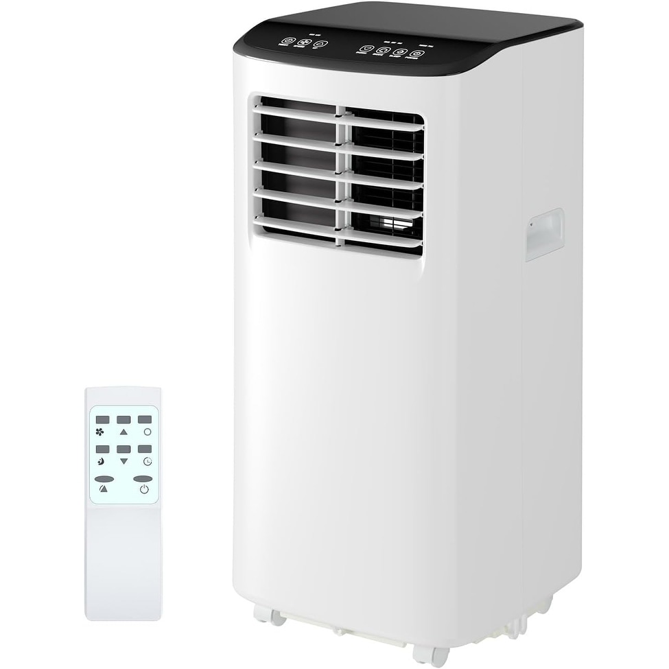 3-in-1 Quiet Portable AC, 8,000 BTU & Covers 450 Sq Ft, White/Black Unit with Fan Dehumidifier 46dB Sleep Mode