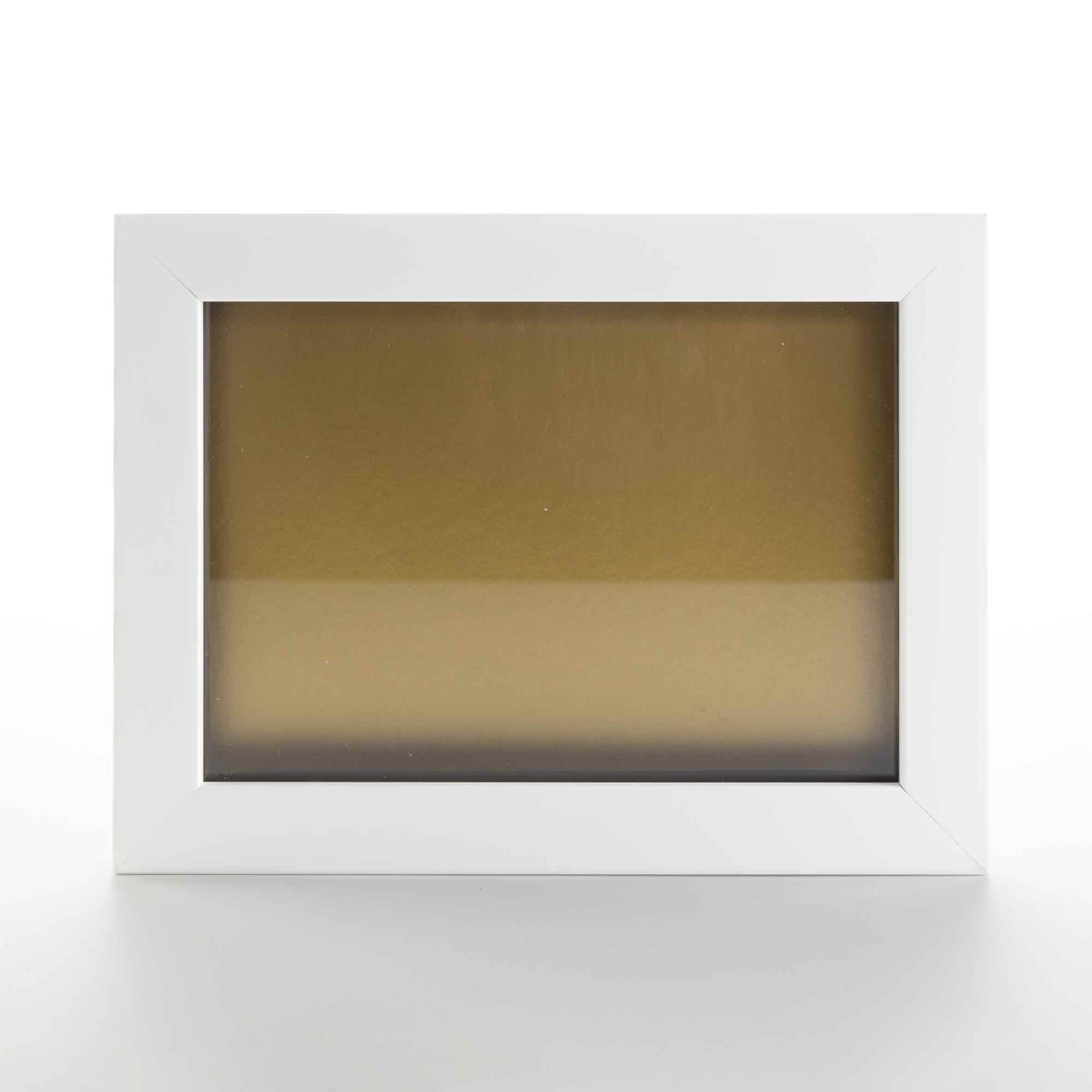 CustomPictureFrames.com 8x8 Shadow Box Frame Painted Black Real Wood with a  Gold Acid-Free Backing