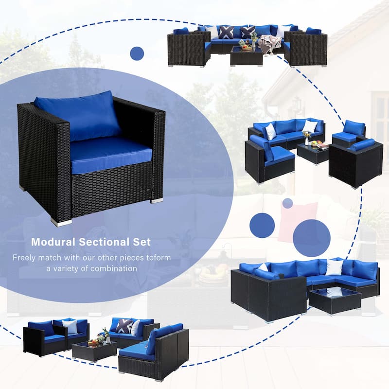 Vrakae Outdoor Patio Rattan Wicker Chair