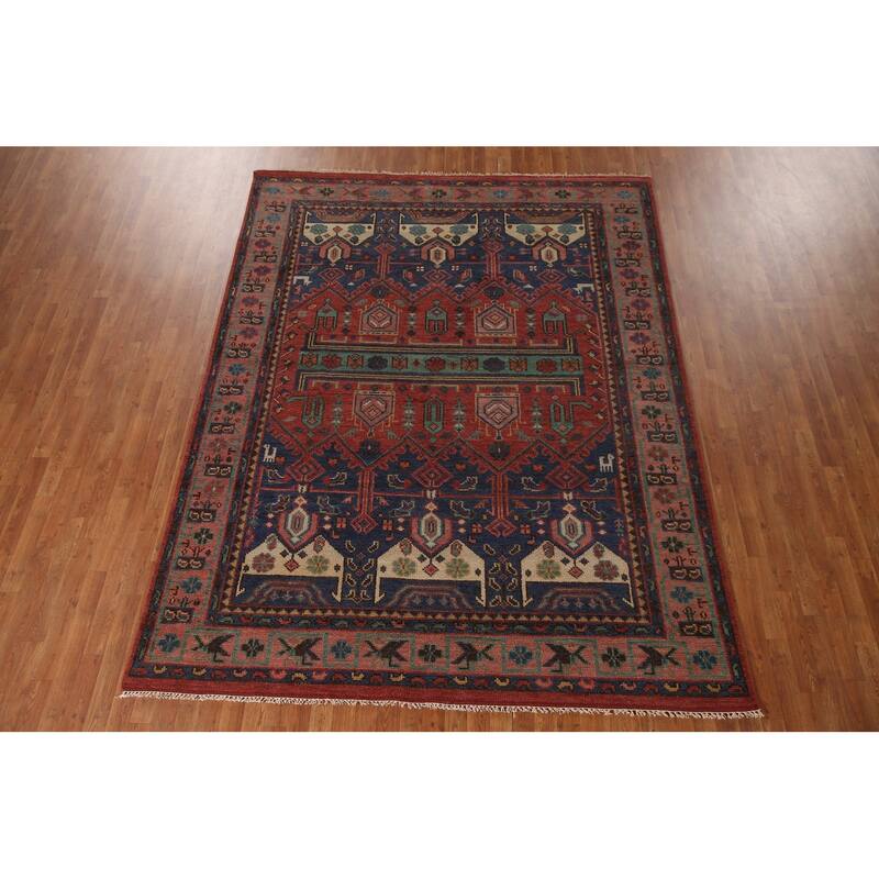 Traditional Sirjan Oriental Area Rug Handmade Wool Carpet - 7'9"x 10'0"
