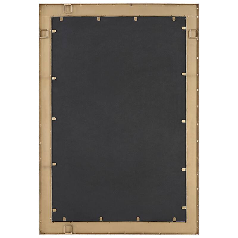 Coconut Shell Framed Wall Mirror - 39.5" - Brown and Gold