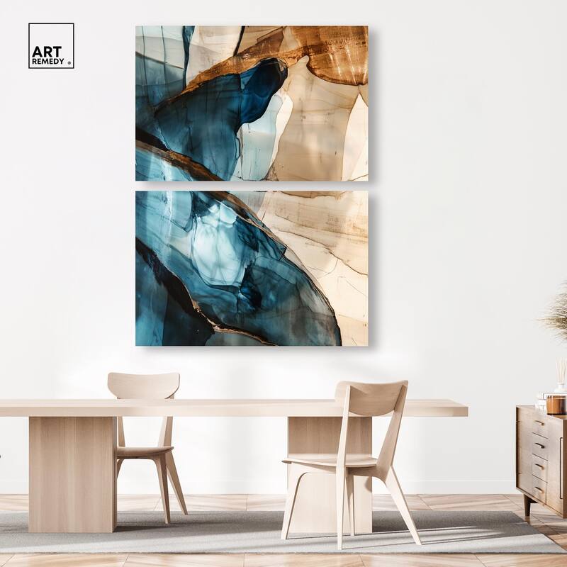 Glitch Aesthetic II Canvas Set of 2 by Art Remedy, Gallery Wrapped