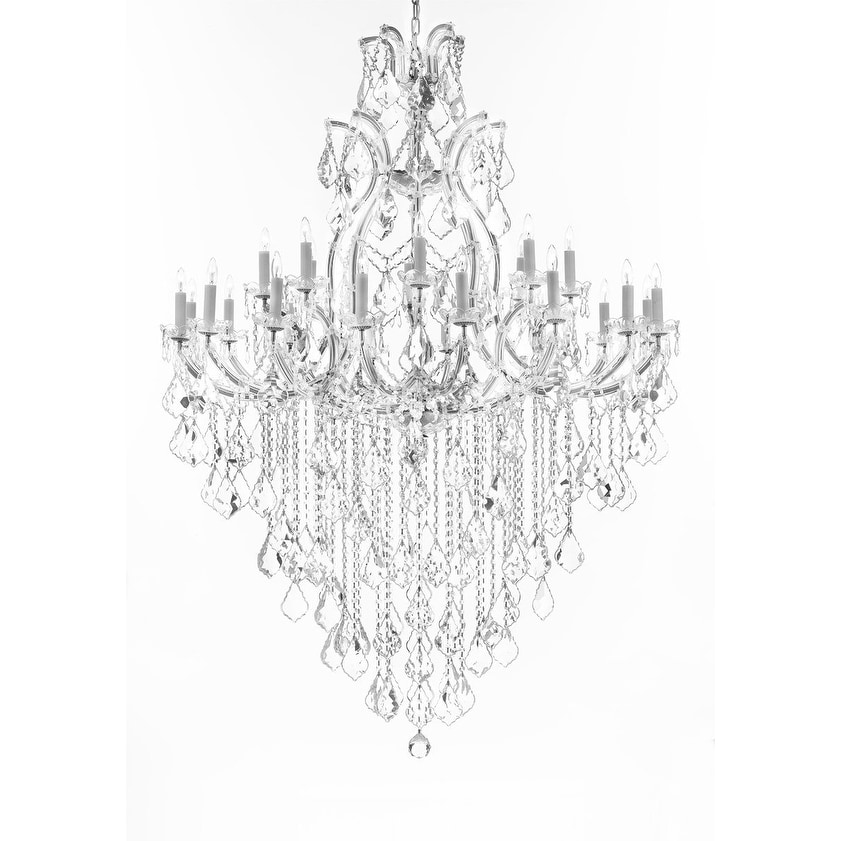 Maria Theresa Crystal Chandelier Silver - Chandeliers For Bedrooms by Overstock.com