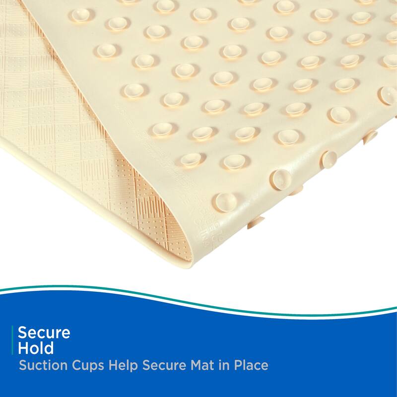 Kenney Rubber Bath, Shower, and Tub Mat, 15.5" W x 27.5" L