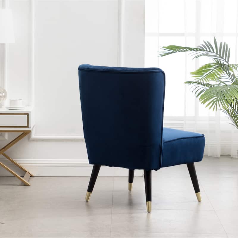 Blue 26" Polyester Accent Chair