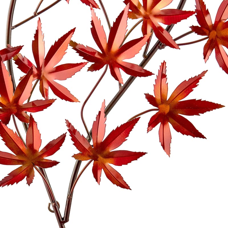 Handcrafted Metal Leaf Wall Sculpture