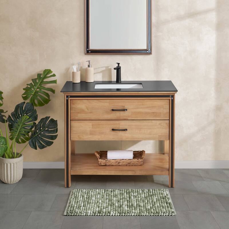 French Connection Space Dye Chunky Chenille Bath Rugs