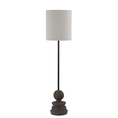 Rae 41" Buffet Lamp with Linen Shade, Dark Matte Bronze (Set of 2)