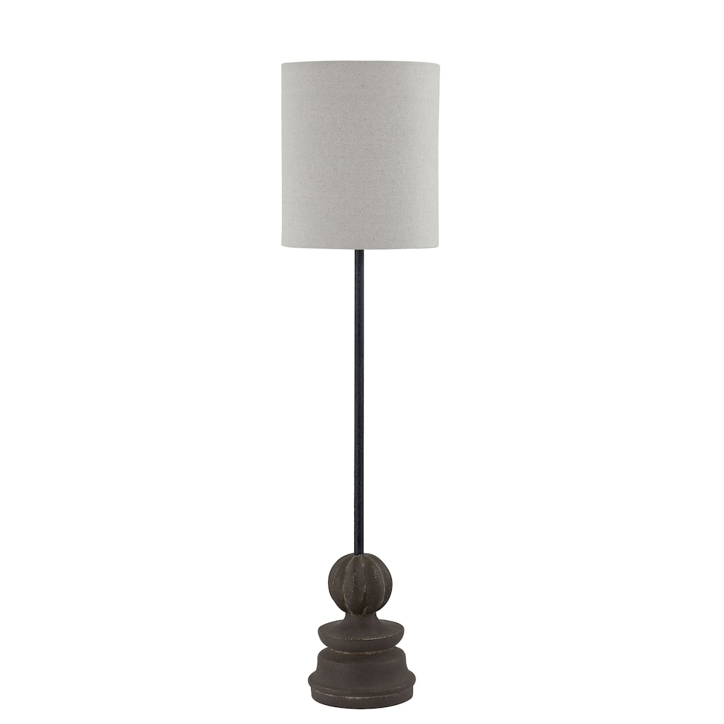 Rae 41" Buffet Lamp with Linen Shade, Dark Matte Bronze (Set of 2)
