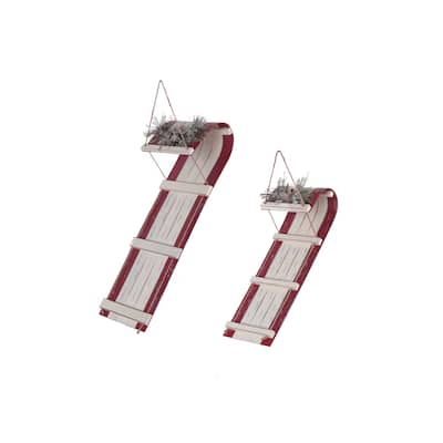 Wooden Sled Ornament, Set of 2 - Set of 2