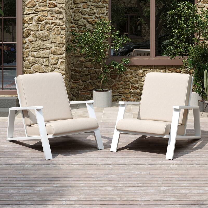 Paloma Acacia Wood Outdoor Club Chairs with Cushions (Set of 2) by Christopher Knight Home