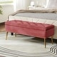 preview thumbnail 64 of 137, HULALA HOME Neptunus Modern 45.5" W Velvet Bedroom Storage Bench for End of Bed with Nailhead Trim Rosewood
