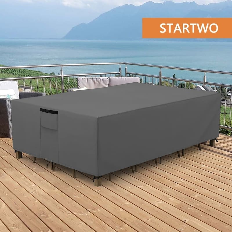 Heavy Duty Patio Furniture Cover Waterproof & Wind-Resistant