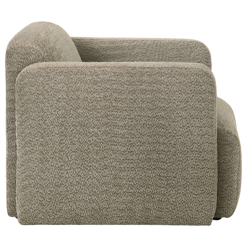 Dorset Fabric Upholstered Round Track Arm Accent Chair - 35.75" x 36.75" x 29.25"