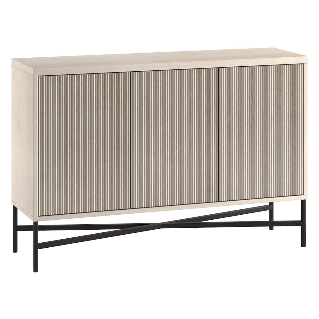 Brighton 48" Wide Rectangular Fluted Buffet Table