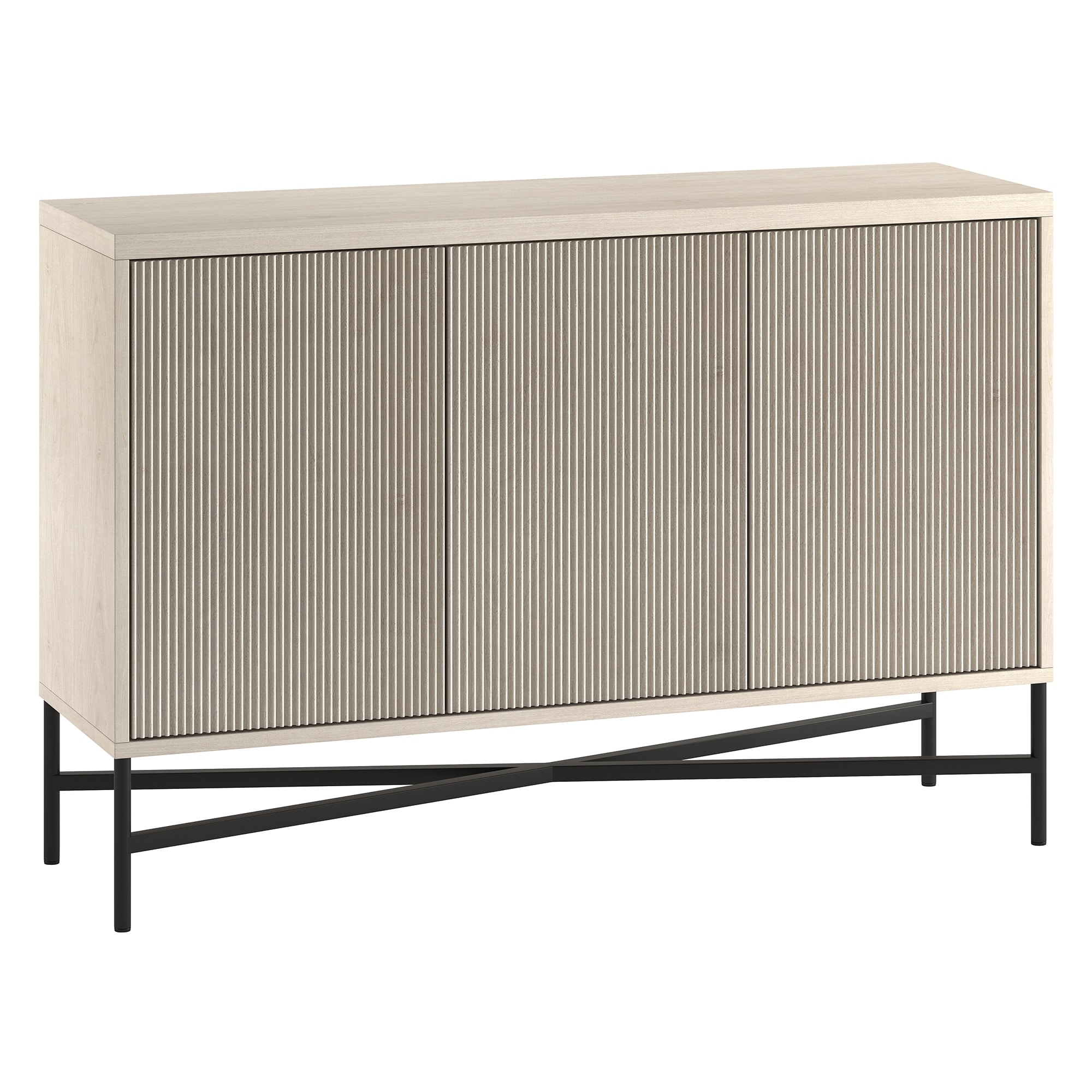 Brighton 48" Wide Rectangular Fluted Buffet Table