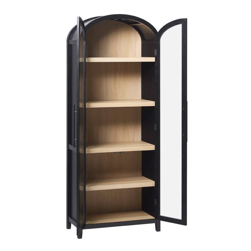 Middlebrook Designs Arched Tall Bookcase with Glass Doors