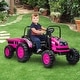 preview thumbnail 20 of 33, GIMMYFIVE 12V Kids Ride-On Tractor with Trailer, Remote Control, Music, LED Lights, Rear Wheels Suspension