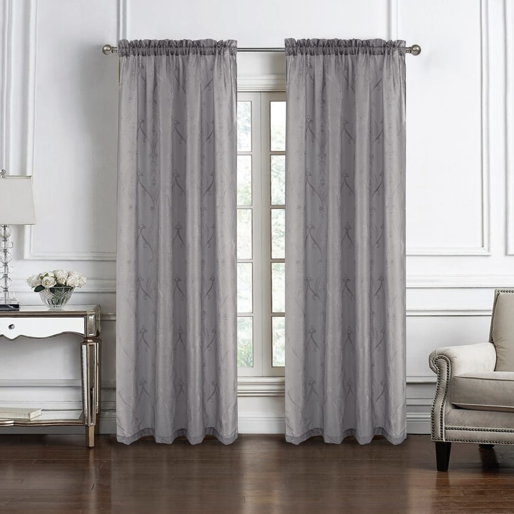 Embroidered Sheer Window Curtain Collection 84" or 95"