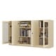 preview thumbnail 26 of 25, Palace Imports 100% Solid Wood TV Stand with Clear Glass and Solid Doors for TVs up to 65"