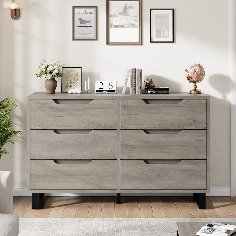 6 Dresser for Bedroom, 47.2" Wide Dresser