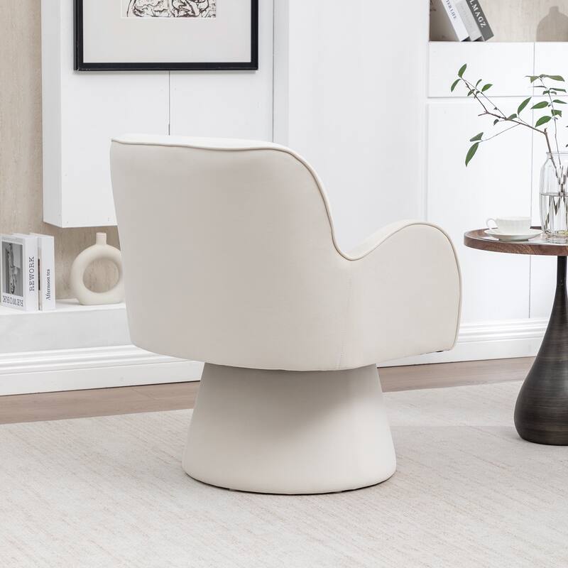 SEYNAR Modern Glam Velvet 360 Degree Swivel Armchair