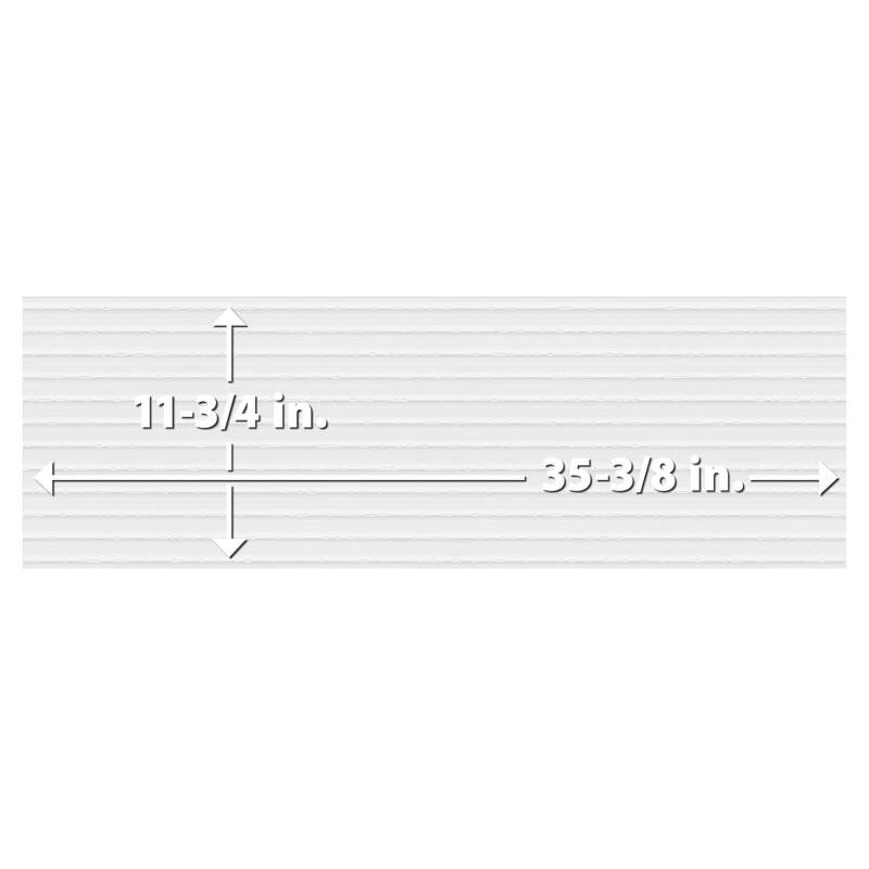 Merola Tile Lumiere Rythme Blanco 11-3/4" x 35-3/8" Ceramic Wall Tile