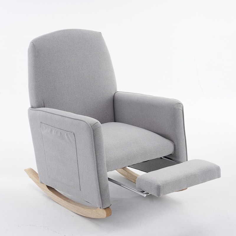 Linen Fabric Rocking Chair