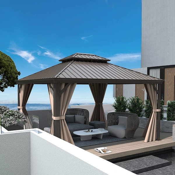 dimooU・x・U Domi Outdoor Living Hardtop Gazebo with Aluminum Frame and