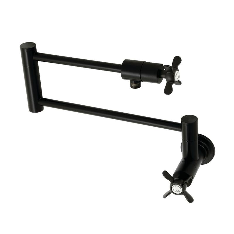 Kingston Brass Essex Wall Mounted Pot Filler Faucet - Matte Black