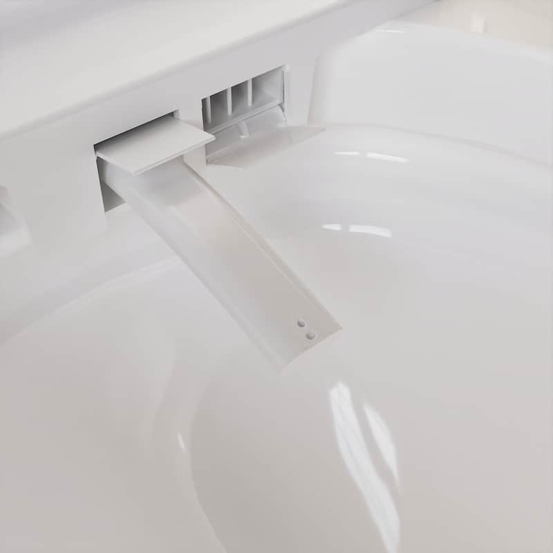 Smart One-Piece Toilet with Built-in Bidet, Heated Seat, Auto Open Lid, UV-C Sterilization, Remote Control, White