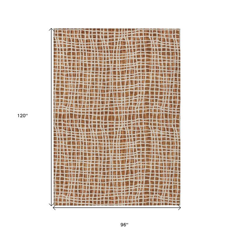 HomeRoots Striped Transitional Rectangle Outdoor Rug