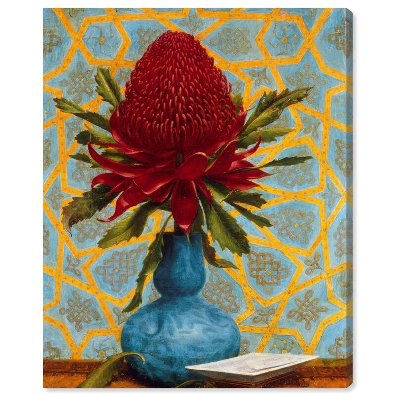 Wynwood Studio Canvas Floral and Botanical Lucien Henry - Waratah Red and Traditional Wall Art Canvas Print