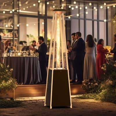 42,000 BTU Outdoor Patio Heater, Quartz Glass Tube Propane Heater for Commercial & Residential,Backyard,Camping