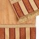 preview thumbnail 9 of 7, Sherry Kline Queue Coral 3-piece Decorative Towel Set, Jacquard Fabric Band, brush fringe trim 1 Bath Hand & Tip Towel