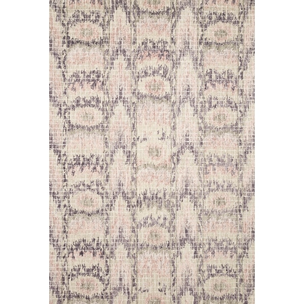 Alexander Home Nile Mosaic Ikat 100% Wool Hand Hooked Rug. Opens flyout.