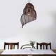 preview thumbnail 2 of 7, Hand-Woven Nulty Rattan Conch Chandeliers Brown Wicker Pendant - 9.85"