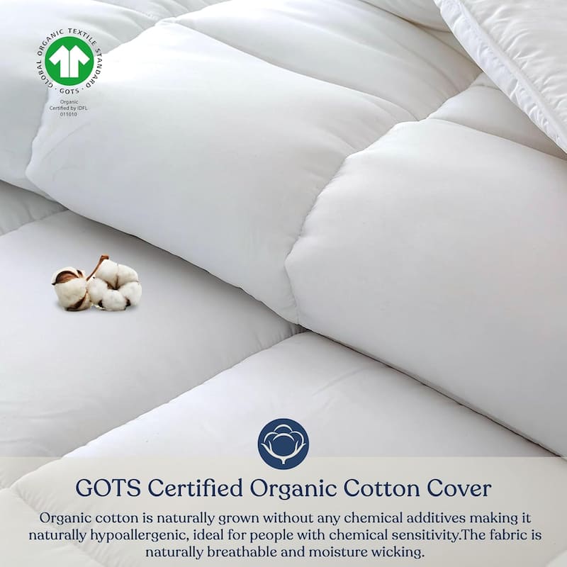 Delara Organic Cotton Down Alternative Microfiber Fill Duvet insert