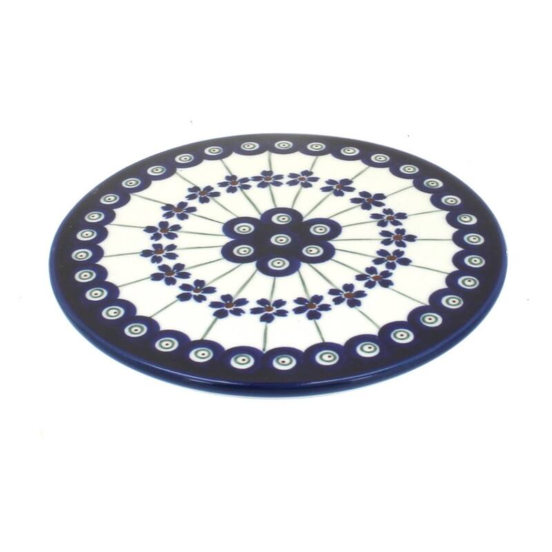 Blue Rose Polish Pottery 1012 Zaklady Trivet