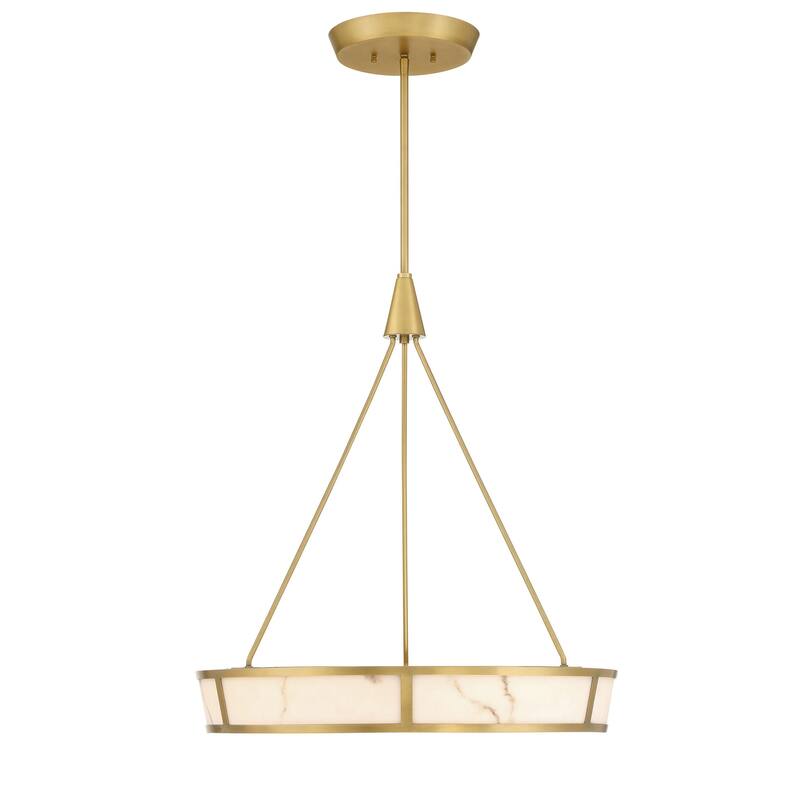 Minka Lavery 3475-L Velaris 24" Wide Pendant with Faux Alabaster